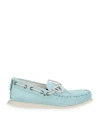 Voile Blanche Woman Loafers Sky Blue Size 8 Leather