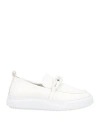 Voile Blanche Woman Loafers White Size 11 Leather In White