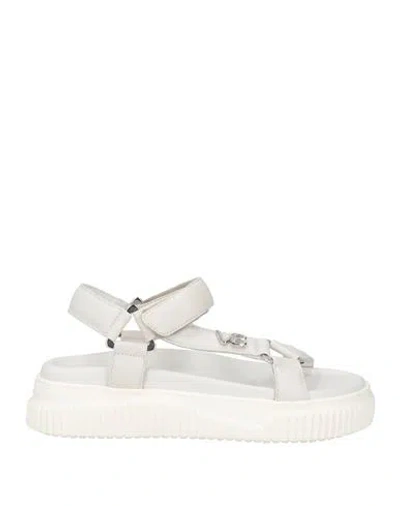 Voile Blanche Woman Sandals Light Grey Size 6 Leather