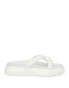 VOILE BLANCHE VOILE BLANCHE WOMAN SANDALS WHITE SIZE 6 LEATHER