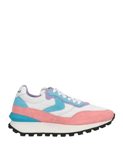Voile Blanche Woman Sneakers Antique Rose Size 7 Leather, Textile Fibers In Pink