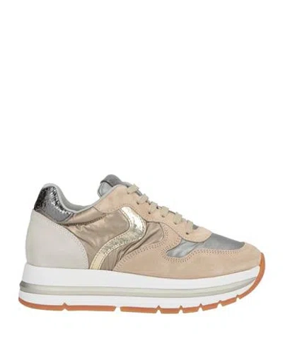 Voile Blanche Woman Sneakers Beige Size 6 Leather, Synthetic Material In Brown