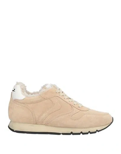 Voile Blanche Woman Sneakers Beige Size 8 Leather In Nude