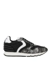 Voile Blanche Woman Sneakers Black Size 7 Goat Skin, Textile Fibers