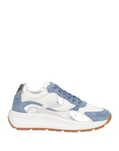Voile Blanche Woman Sneakers Blue Size 7 Soft Leather, Nylon