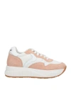Voile Blanche Woman Sneakers Blush Size 7 Leather, Nylon In Neutral