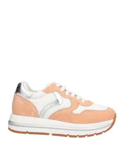Voile Blanche Woman Sneakers Blush Size 7 Leather, Textile Fibers