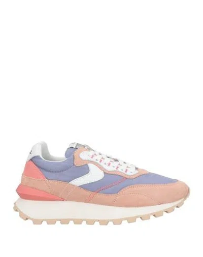 Voile Blanche Woman Sneakers Blush Size 8 Leather, Textile Fibers