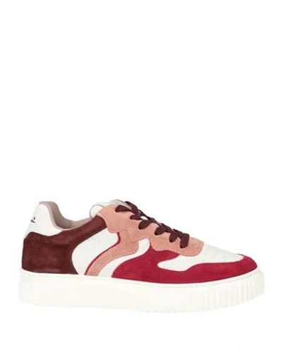 Voile Blanche Woman Sneakers Burgundy Size 9 Calfskin In Multi