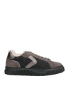 Voile Blanche Woman Sneakers Charcoal Size 11 Leather, Textile Fibers In Gray