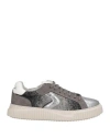 Voile Blanche Woman Sneakers Charcoal Size 6 Leather, Textile Fibers In Gray