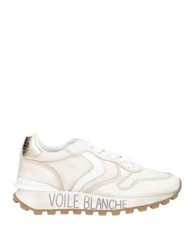 Voile Blanche Woman Sneakers Cream Size 8 Leather In White