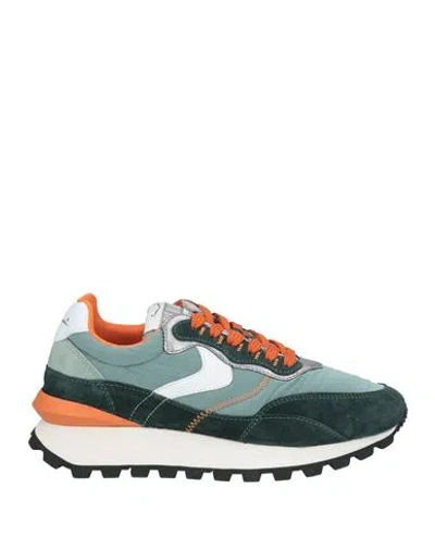 Voile Blanche Woman Sneakers Dark Green Size 7 Leather, Textile Fibers
