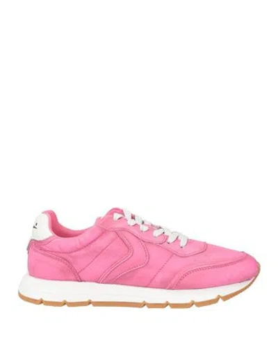 Voile Blanche Woman Sneakers Fuchsia Size 8 Leather In Pink