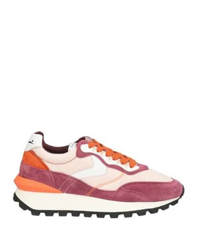 Voile Blanche Woman Sneakers Garnet Size 7 Leather, Textile Fibers In Multi