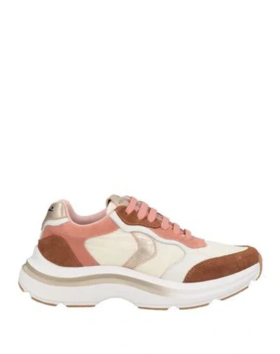 Voile Blanche Woman Sneakers Ivory Size 8 Leather, Nylon In White