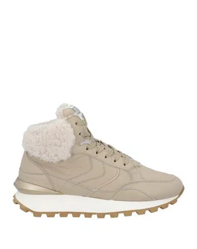 Voile Blanche Woman Sneakers Khaki Size 8 Leather In Beige