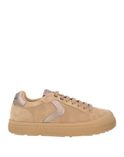 Voile Blanche Woman Sneakers Khaki Size 7 Goat Skin In Sand
