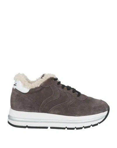 Voile Blanche Woman Sneakers Lead Size 8 Leather In Grey