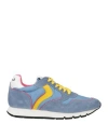 Voile Blanche Woman Sneakers Light Blue Size 7 Leather, Textile Fibers In Blue