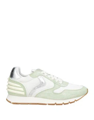 Voile Blanche Woman Sneakers Light Green Size 7 Leather, Textile Fibers
