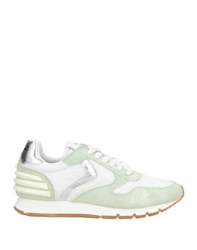 Voile Blanche Woman Sneakers Light Green Size 7 Leather, Textile Fibers