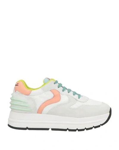Voile Blanche Woman Sneakers Light Grey Size 10 Leather, Nylon