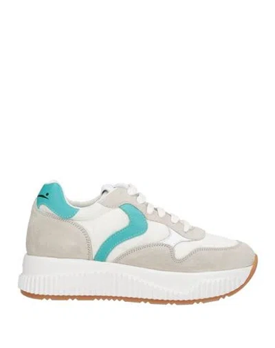 Voile Blanche Woman Sneakers Light Grey Size 7 Leather, Nylon In Gray
