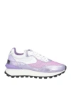 VOILE BLANCHE VOILE BLANCHE WOMAN SNEAKERS MAUVE SIZE 7 GOAT SKIN, TEXTILE FIBERS