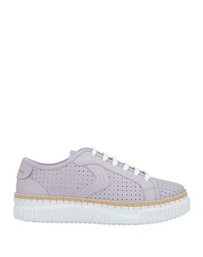 Voile Blanche Woman Sneakers Lilac Size 11 Leather In Purple