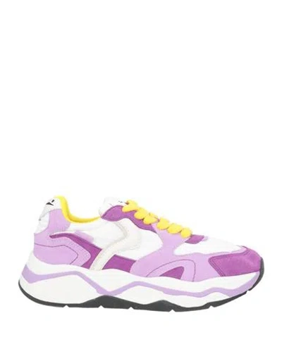Voile Blanche Woman Sneakers Lilac Size 7 Textile Fibers, Leather In Purple