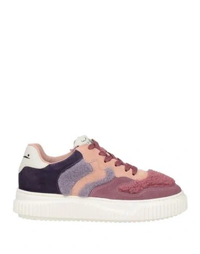 Voile Blanche Woman Sneakers Mauve Size 8 Leather, Textile Fibers In Multi