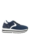 Voile Blanche Woman Sneakers Navy Size 7 Leather, Synthetisches Material In Blue