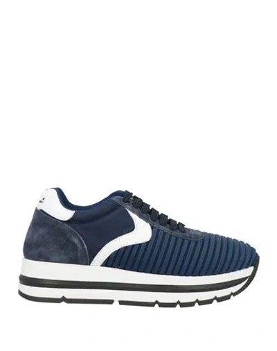 Voile Blanche Woman Sneakers Navy Size 7 Leather, Synthetisches Material In Blue