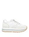 Voile Blanche Woman Sneakers Off White Size 5 Leather, Textile Fibers In White