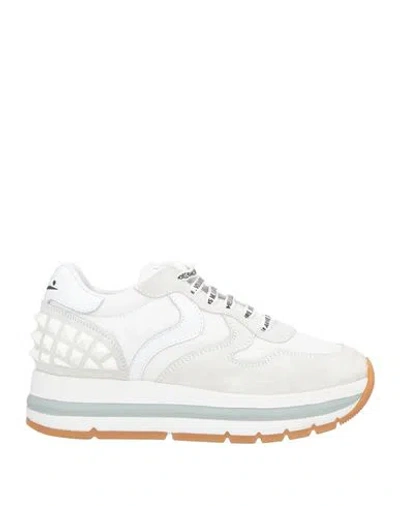 Voile Blanche Woman Sneakers Off White Size 5 Leather, Textile Fibers