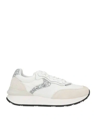 Voile Blanche Woman Sneakers Off White Size 6 Leather, Textile Fibers