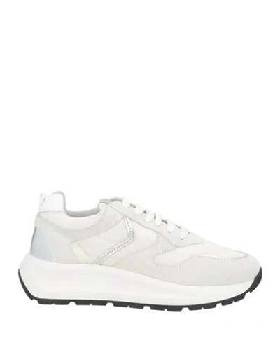 Voile Blanche Woman Sneakers Off White Size 7 Leather, Textile Fibers