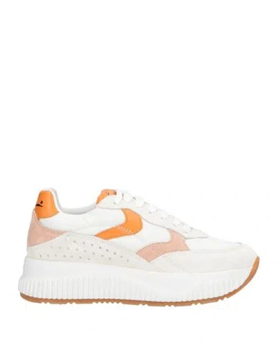 Voile Blanche Woman Sneakers Off White Size 7 Leather, Textile Fibers