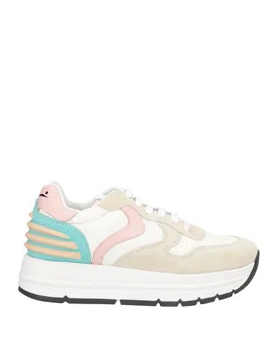 Voile Blanche Woman Sneakers Off White Size 8 Leather, Nylon
