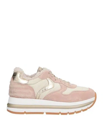 Voile Blanche Woman Sneakers Antique Rose Size 6 Leather, Textile Fibers In Pink