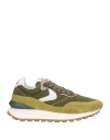 Voile Blanche Woman Sneakers Sage Green Size 6 Leather, Textile Fibers In Green