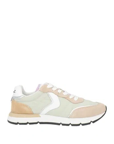 Voile Blanche Woman Sneakers Sage Green Size 7 Leather, Textile Fibers In Multi