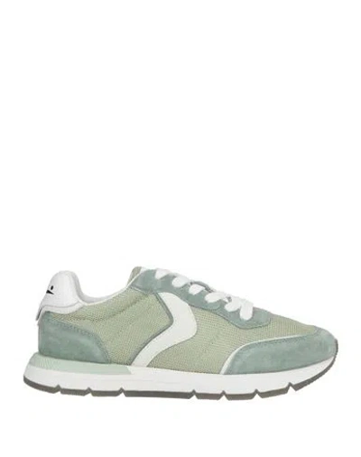 Voile Blanche Woman Sneakers Sage Green Size 7 Textile Fibers, Leather