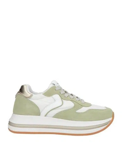 Voile Blanche Woman Sneakers Sage Green Size 7 Textile Fibers, Leather