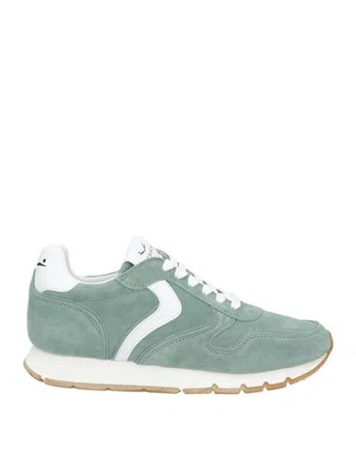 Voile Blanche Woman Sneakers Sage Green Size 8 Leather, Calfskin