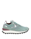 Voile Blanche Woman Sneakers Sage Green Size 5 Leather, Textile Fibers In Sage Green