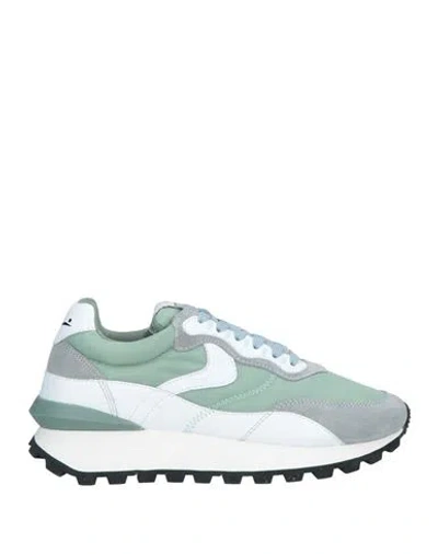Voile Blanche Woman Sneakers Sage Green Size 6 Textile Fibers, Leather