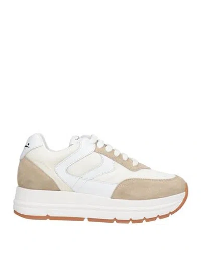 Voile Blanche Woman Sneakers Sand Size 7 Leather, Textile Fibers