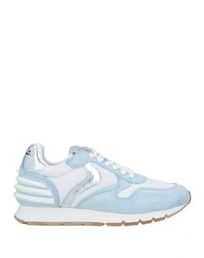 Voile Blanche Woman Sneakers Sky Blue Size 6 Leather, Textile Fibers